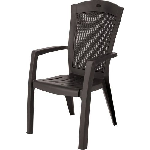 Zahradní plastová židle Minesota, hnědá