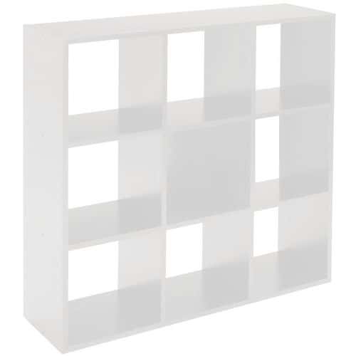 Úložná skříňka s přihrádkami MaxiCube, bílá, 9 přihrádek, jednoduchý modul