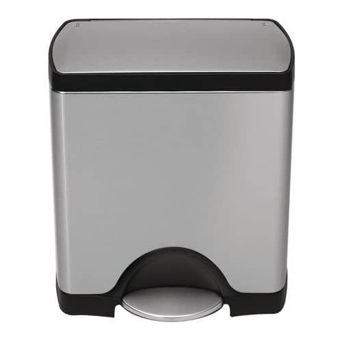 Nerezový obdélníkový koš s nožním pedálem 50 l
