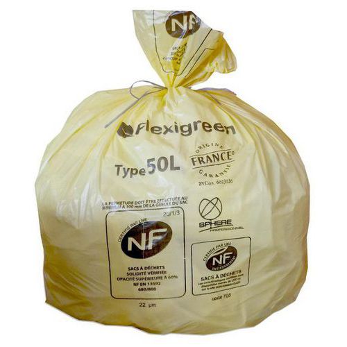 Pytle na odpad JetSac, 110 l, tloušťka 32 mic, 250 ks, žluté