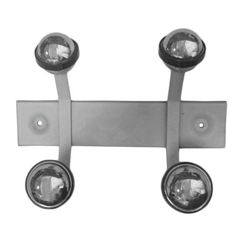 Plastový nástěnný věšák Ted, šířka 28 cm, bílý/stříbrný