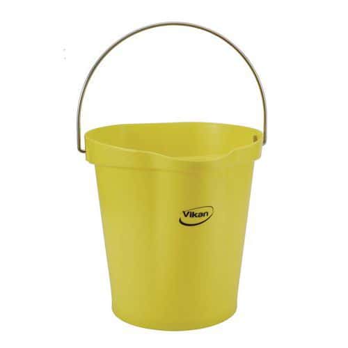 Plastový kbelík s výlevkou, vhodný pro potraviny, 12 l, žlutá