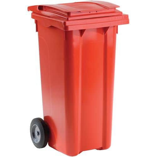 Plastová popelnice 120 l, červená