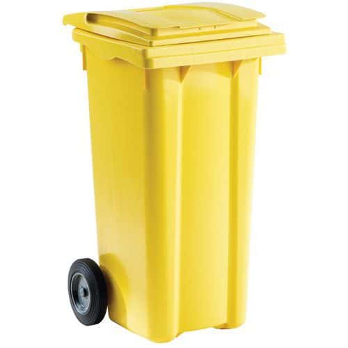 Plastová popelnice 120 l, žlutá