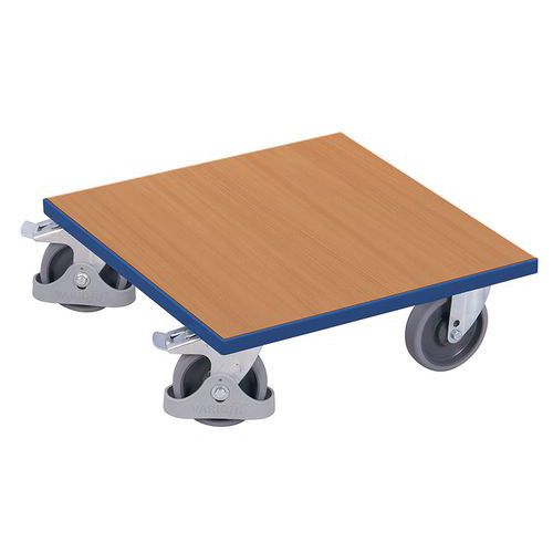 Transportní plošina, do 400 kg, 50 x 50 x 18,5 cm, modrá