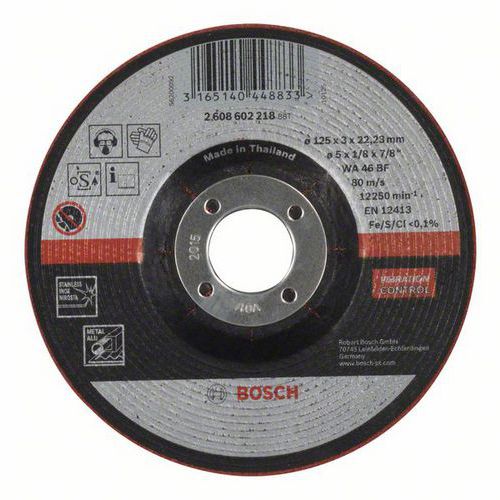 Bosch - Polopružný hrubovací kotouč WA 46 BF, 125 mm, 3,0 mm, 10 BAL
