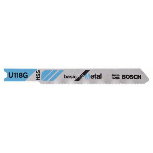 Bosch - Pilový plátek do kmitací pily U 118 G Basic for Metal, 3ks x 10 BAL