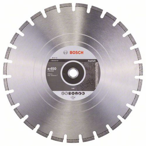 Bosch - Diamantový řezný kotouč Standard for Asphalt 450 x 25,40 x 3,2 x 10 mm