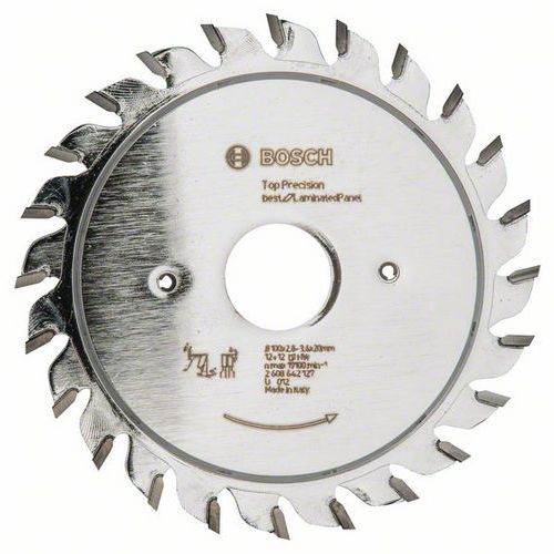 Bosch - Předřezový kotouč Top Precision Laminated Panel 100 x 20 x 2,8-3,6 mm, 12+12