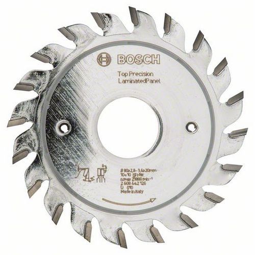 Bosch - Předřezový kotouč Top Precision Laminated Panel 80 x 20 x 2,8-3,6 mm, 10+10