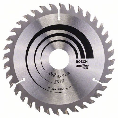 Bosch - Pilový kotouč Optiline Wood 165 x 30 x 2,6 mm, 36