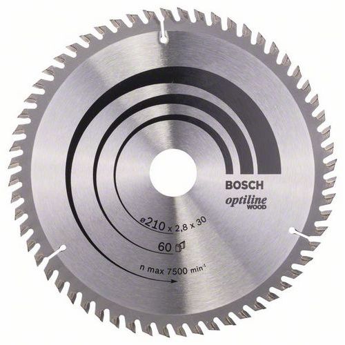 Bosch - Pilový kotouč Optiline Wood 210 x 30 x 2,8 mm, 60