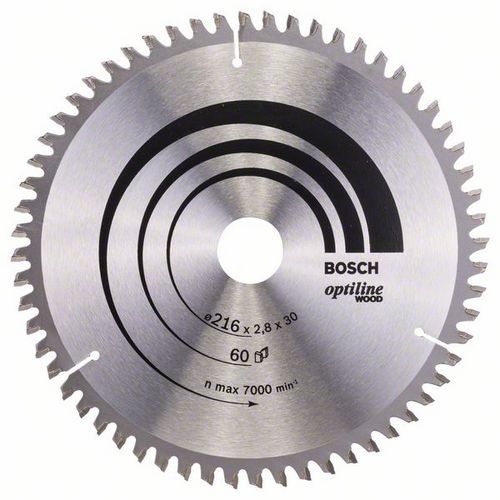 Bosch - Pilový kotouč Optiline Wood 216 x 30 x 2,8 mm, 60