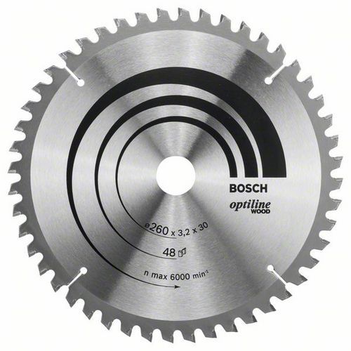 Bosch - Pilový kotouč Optiline Wood 260 x 30 x 3,2 mm, 48