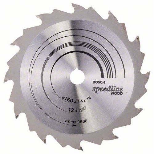 Bosch - Pilový kotouč Speedline Wood 160 x 16 x 2,4 mm, 12