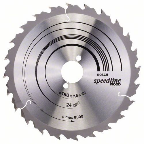 Bosch - Pilový kotouč Speedline Wood 190 x 30 x 2,6 mm, 24