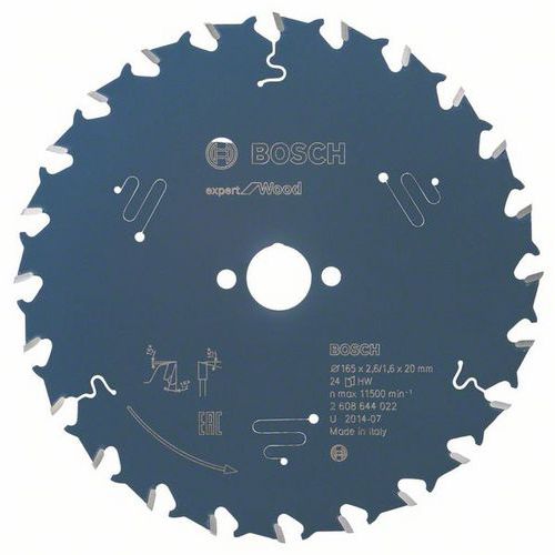 Bosch - Pilový kotouč Expert for Wood 165 x 20 x 2,6 mm, 24