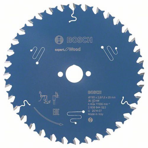 Bosch - Pilový kotouč Expert for Wood 165 x 20 x 2,6 mm, 36