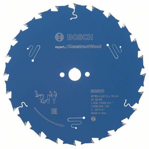 Bosch - Pilový kotouč Expert for Construct Wood 184 x 16 x 2,0 mm, 24
