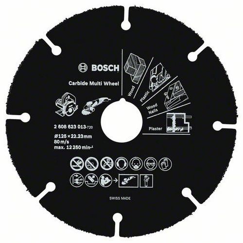 Bosch - Řezný kotouč z tvrdokovu Multi Wheel 125 mm; 1 mm; 22,23 mm, 10 BAL