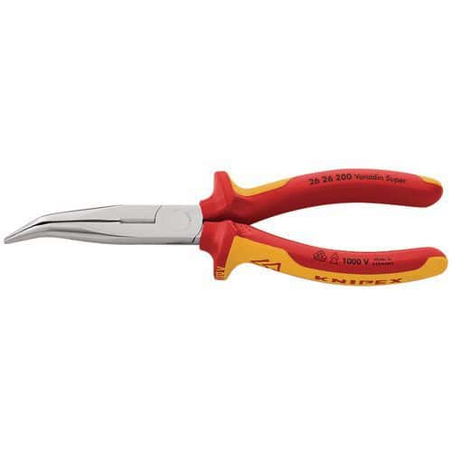 Půlkulaté kleště Knipex s břity se zahnutým hrotem, délka 200 mm