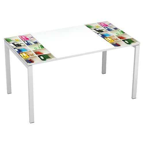 Kancelářský stůl Manutan Expert Easy Office, 140 x 80 x 75 cm, knihovna