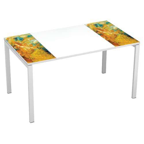 Kancelářský stůl Manutan Expert Easy Office, 140 x 80 x 75 cm, camaieu