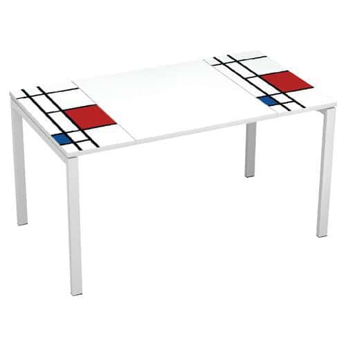Kancelářský stůl Manutan Expert Easy Office, 140 x 80 x 75 cm, čtverce