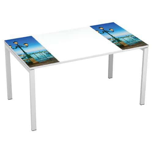Kancelářský stůl Manutan Expert Easy Office, 140 x 80 x 75 cm, laguna