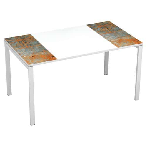 Kancelářský stůl Manutan Expert Easy Office, 140 x 80 x 75 cm, rez