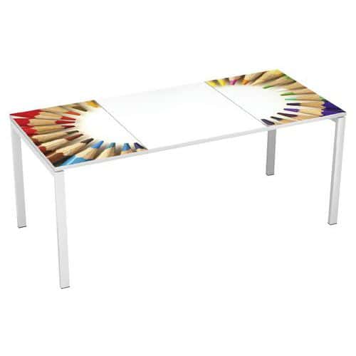 Kancelářský stůl Manutan Expert Easy Office, 180 x 80 x 75 cm, pastelky