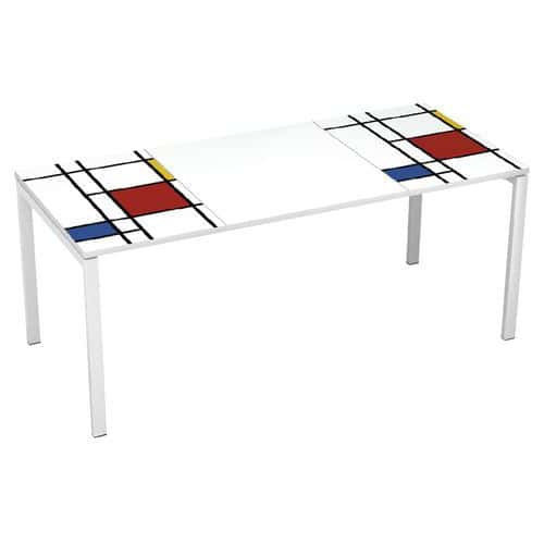 Kancelářský stůl Manutan Expert Easy Office, 180 x 80 x 75 cm, čtverce