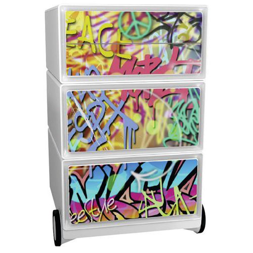 Mobilní kontejner Manutan Expert Easy Office, 4 zásuvky, 64,2 x 39 x 43,6 cm, freestyle