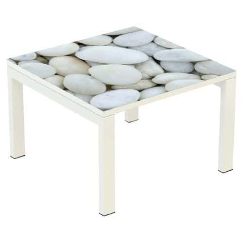 Konferenční stolek Manutan Expert Easy Office, 60 x 60 cm, oblázky