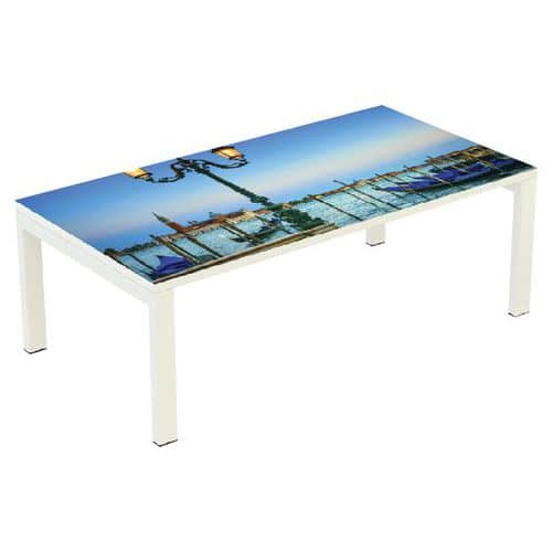 Konferenční stolek Manutan Expert Easy Office, 114 x 60 cm, laguna