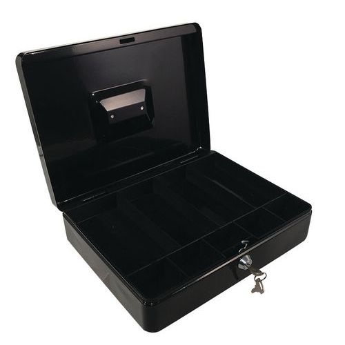 Přenosná pokladna, 9 přihrádek, černá