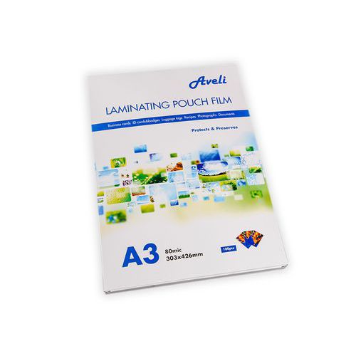 Laminovací fólie AVELI A3/160mic (2x80), lesklé, 100 ks