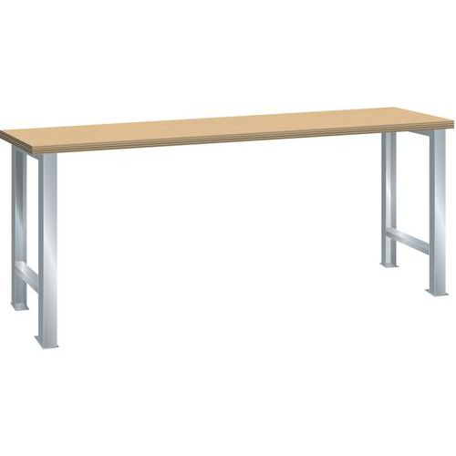 Dílenský pracovní stůl LISTA, 1500x700x840mm, šedá