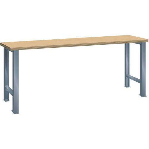 Dílenský pracovní stůl LISTA, 1500x700x840mm, tmavě šedá