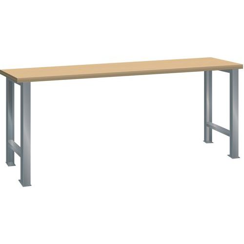 Dílenský pracovní stůl LISTA, 1500x700x840mm, šedá/stříbrná