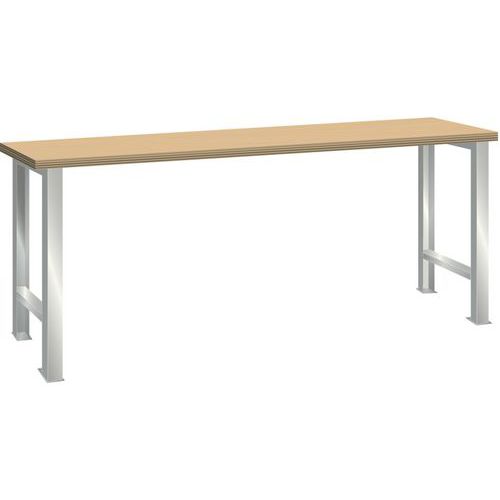 Dílenský pracovní stůl LISTA, 1500x700x840mm, světle šedá