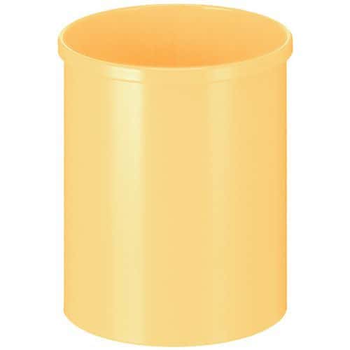 Kulatý koš na pap??r 15 l žlutý