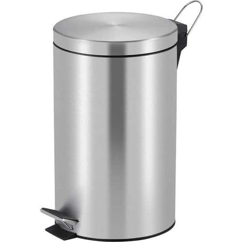 Kosmetický odpadkový koš s nožním pedálem 12 l z matné nerezové oceli