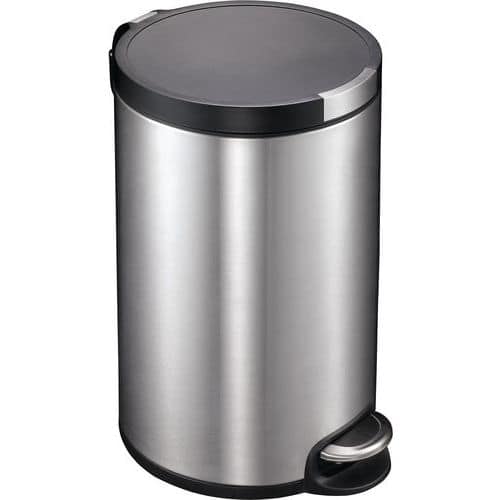 Odpadkový koš s nožním pedálem Artistic 12 l z matné nerezové oceli