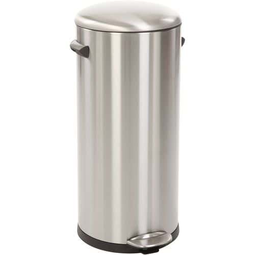 Odpadkový koš s nožním pedálem Belle Deluxe 30 l z matné nerezové oceli