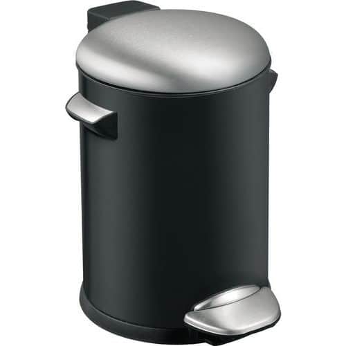 Odpadkový koš s nožním pedálem Belle Deluxe 3 l černý/matný nerez