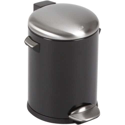 Odpadkový koš s nožním pedálem Belle Deluxe 5 l černý/matný nerez