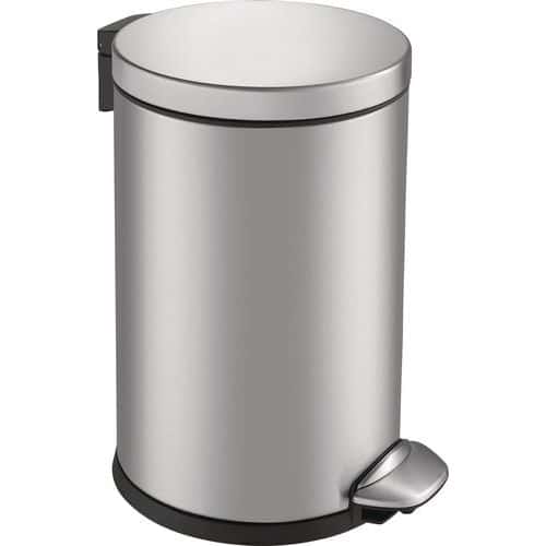 Odpadkový koš s nožním pedálem Luna 5 l z matné nerezové oceli