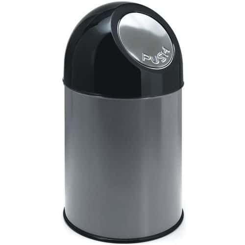 Odpadkový koš Bullet s vložkou 30 l kovově šedý