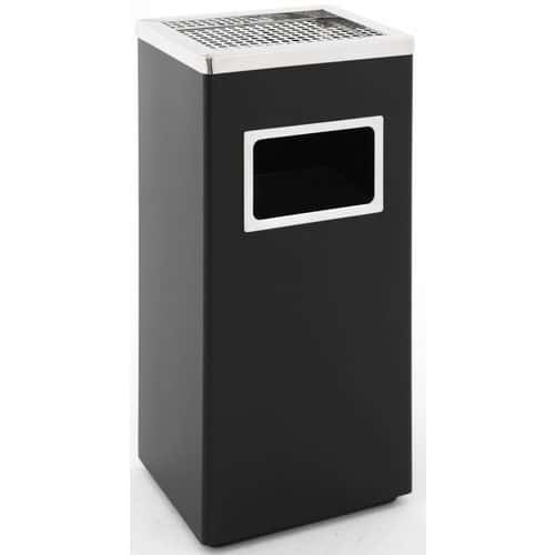 Odpadkový koš s popelníkem 14,5 l černý/nerezový